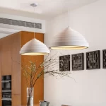 Rice Field Acoustic Pendant Lamp - Handcrafted Sustainable Lighting - Image 9