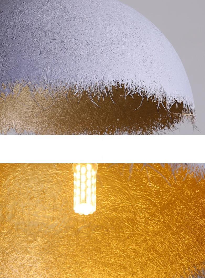 Modern FRP Inner Gold Led Pendant Lamp