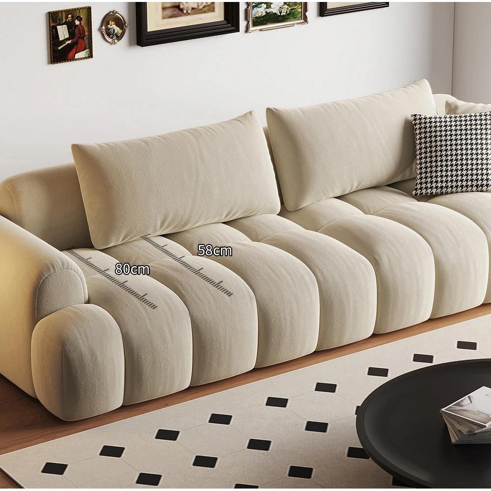 European Lazy Couch Fabric Minimalist Upholstered